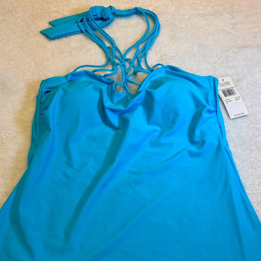 Island Escape Bandini Aqua top Tankini